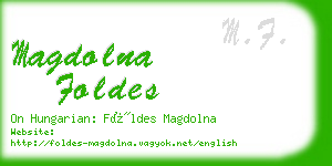 magdolna foldes business card