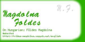 magdolna foldes business card